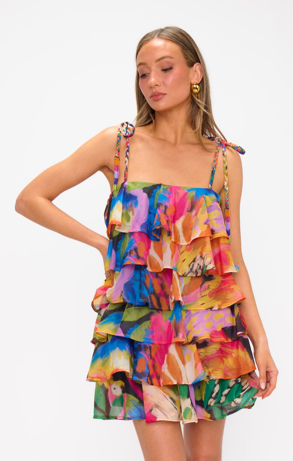 Rowen Ruffle Dress ~ Midnight in Rio