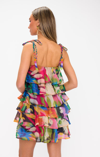Rowen Ruffle Dress ~ Midnight in Rio