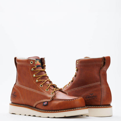 Thorogood American Heritage 6-inch tobacco moc toe wedge boot, detail product view