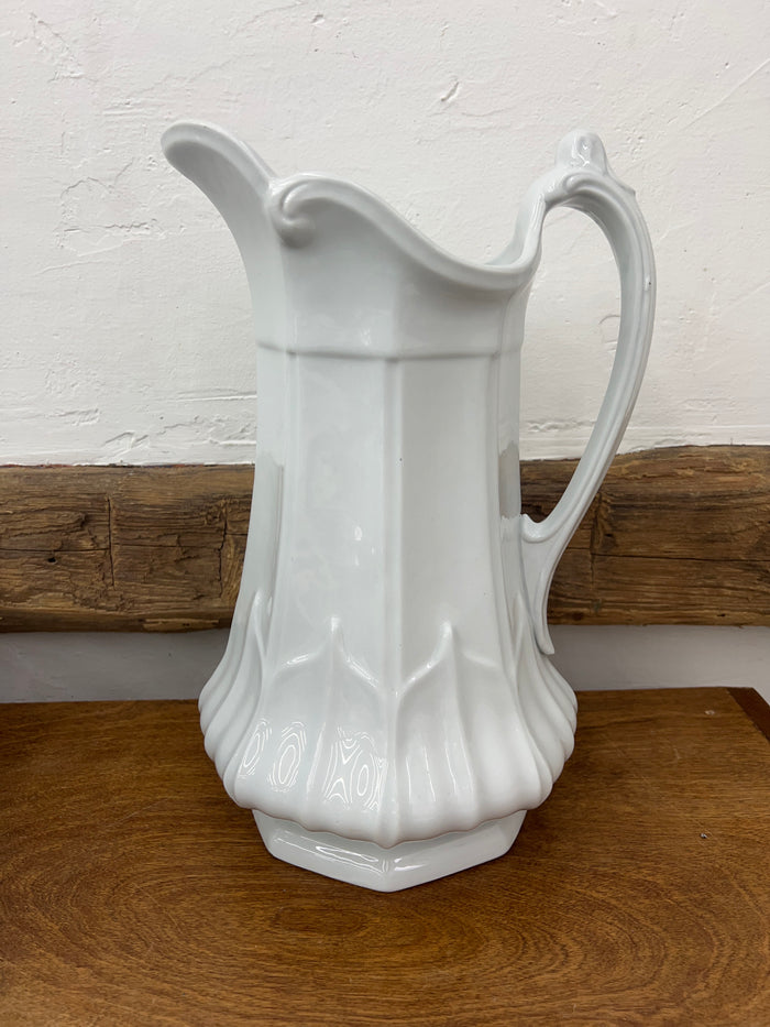 Antique T. + R. Boote English Sydenham Ironstone 12.75” Water Pitcher