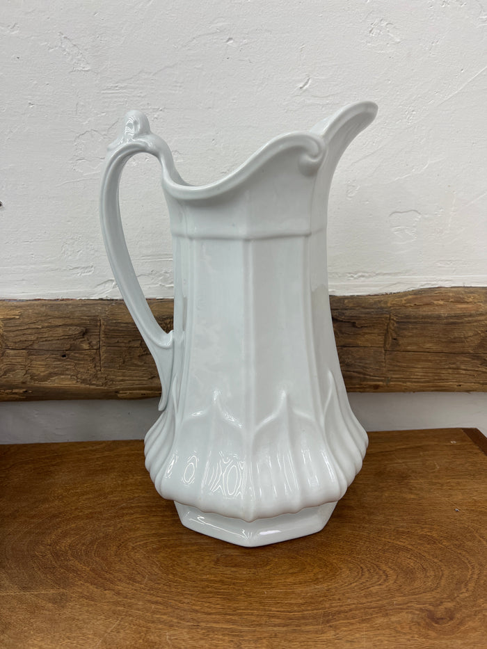 Antique T. + R. Boote English Sydenham Ironstone 12.75” Water Pitcher