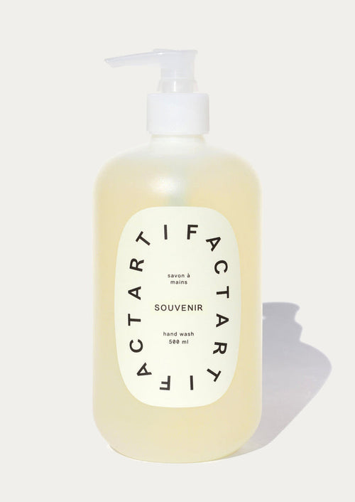 A pump bottle of liquid gel hand soap.