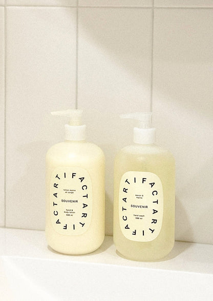 A pump bottle of liquid gel hand soap.