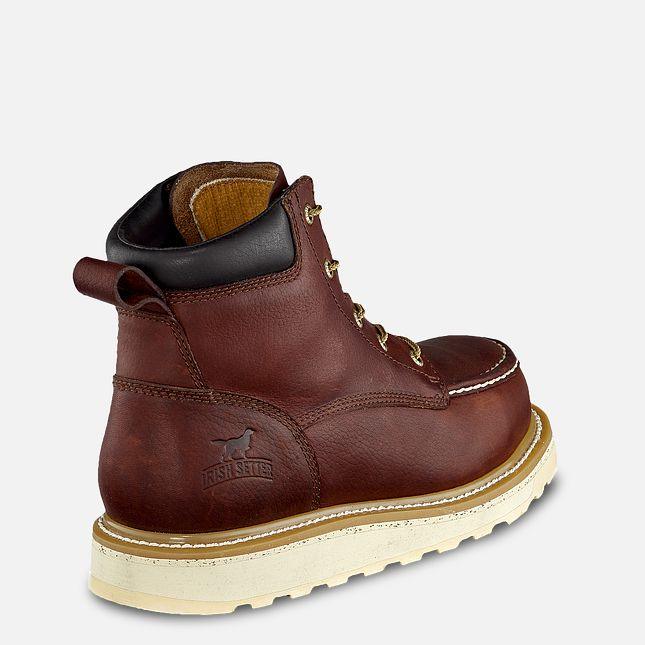 Irish Setter Ashby 6-inch moc toe safety boot in brown leather, alternate product view