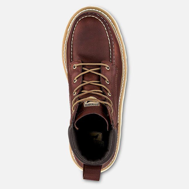 Irish Setter Ashby aluminum toe work boot, EH rated with a wedge outsole, detail view
