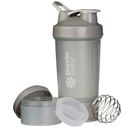 BlenderBottle ProStak System with 22-Ounce Bottle and Twist n' Lock Storage, All Black
