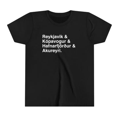 Cities Of Iceland Kids T-Shirt