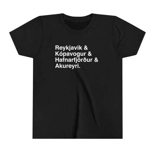 Cities Of Iceland Kids T-Shirt