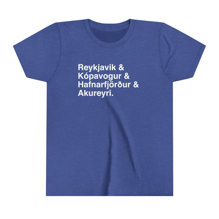 Cities Of Iceland Kids T-Shirt