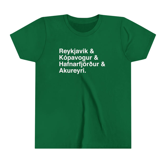 Cities Of Iceland Kids T-Shirt