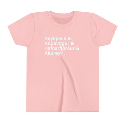 Cities Of Iceland Kids T-Shirt
