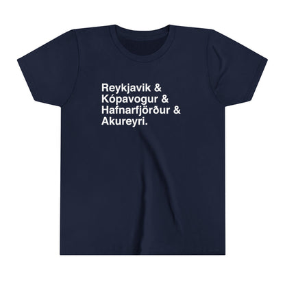 Cities Of Iceland Kids T-Shirt