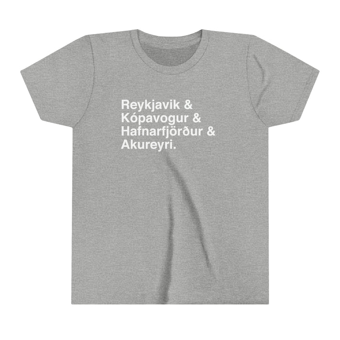 Cities Of Iceland Kids T-Shirt