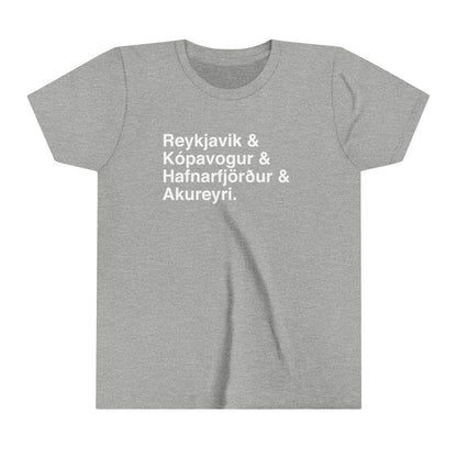 Cities Of Iceland Kids T-Shirt