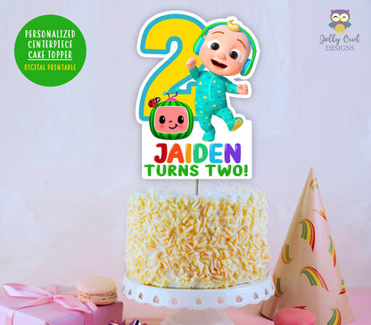 Cocomelon Birthday Party - Personalized Centerpiece Digital Printable