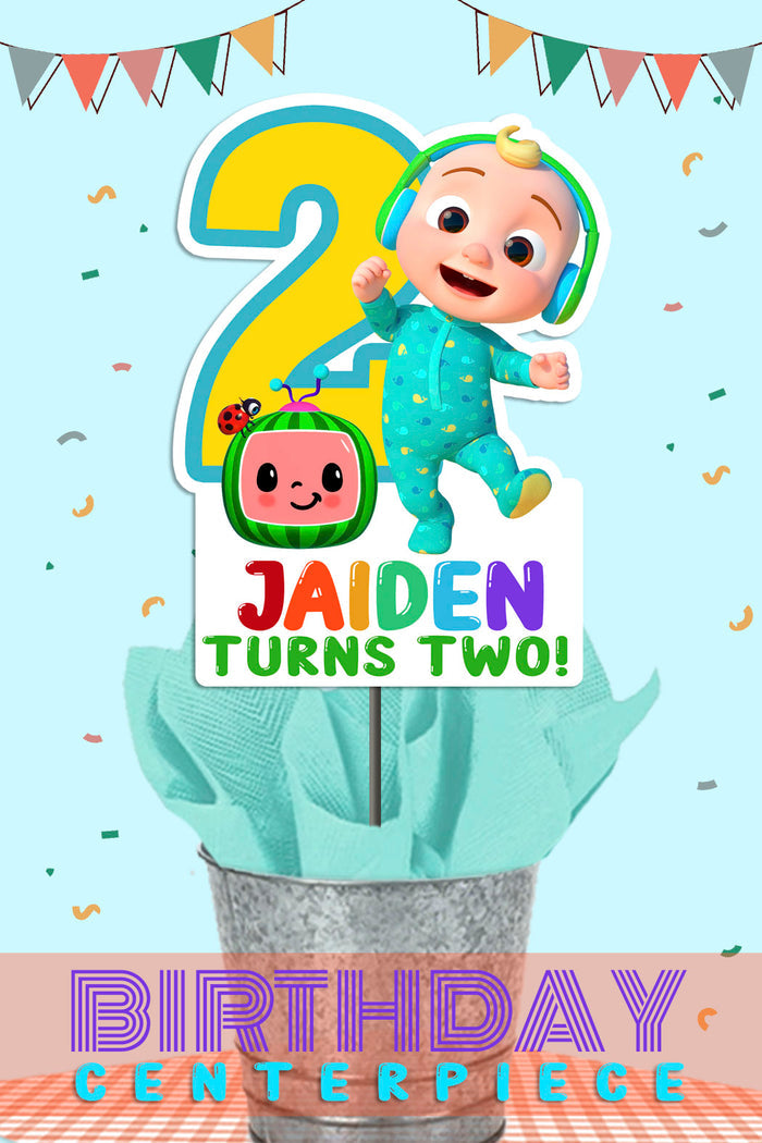 Cocomelon Birthday Party - Personalized Centerpiece Digital Printable