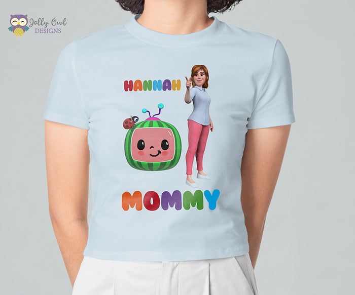 Cocomelon Iron On Transfer T-shirt Design / Birthday Family T-shirt For Mommy or Mom / Digital File Only - Jolly Owl Designs
