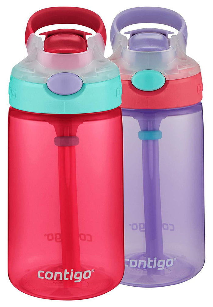 Contigo AUTOSPOUT Straw Gizmo Flip Kids Water Bottle, 14 oz, Sprinkles with Owl Parliament (2004943)