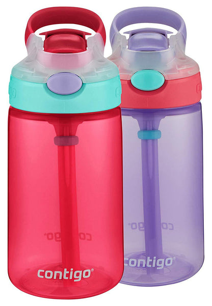 Contigo AUTOSPOUT Straw Gizmo Flip Kids Water Bottle, 14 oz, Sprinkles with Owl Parliament (2004943)