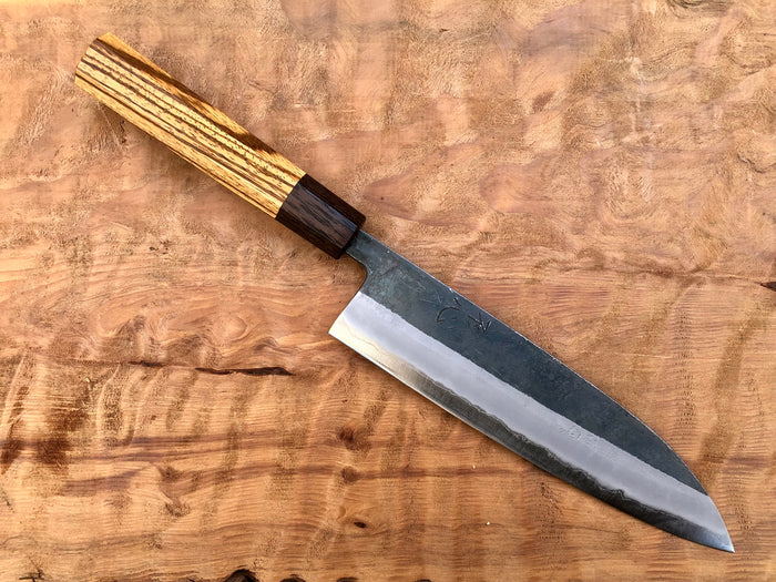 Custom Hatsukokoro Kurosagi Ao Super Gyuto 210 mm - Zebrawood and wenge