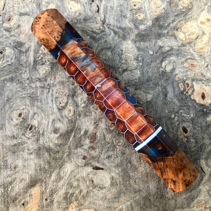 Custom Japanese Knife handle (wa handle) - cherry burl hybrid