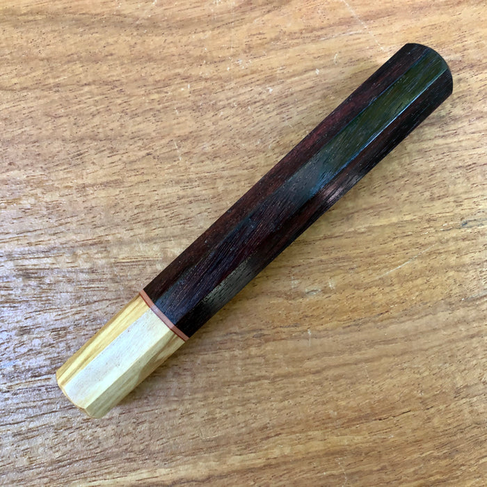 Custom Japanese Knife handle (wa handle) - Rosewood and olive