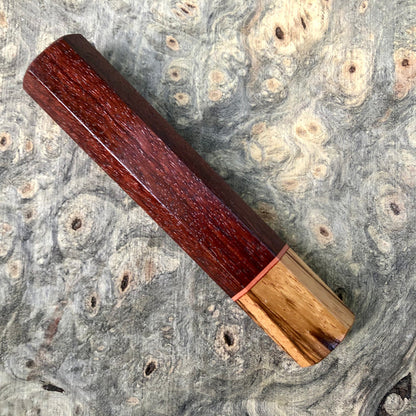 Custom Japanese Knife handle (wa handle) - Rosewood and zebra