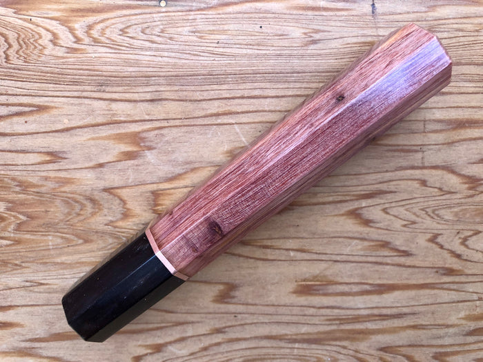 Custom Japanese Knife handle (wa handle)  for 165-210mm -  Local Eastern Red Cedar and horn