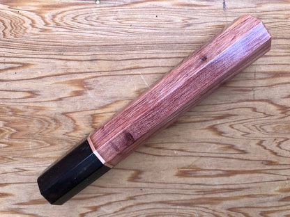 Custom Japanese Knife handle (wa handle)  for 165-210mm -  Local Eastern Red Cedar and horn