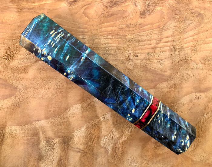 Custom Japanese Knife handle (wa handle)  for 240mm - Box Elder Burl