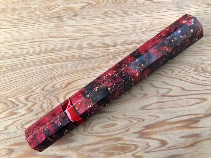 Custom Japanese Knife handle (wa handle)  for 240mm - Dyed box elder