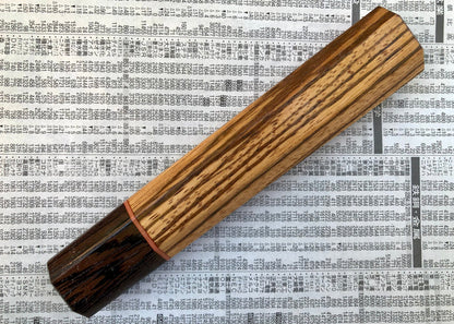 Custom Japanese Knife handle (wa handle)  for 240mm - Zebrawood and wenge