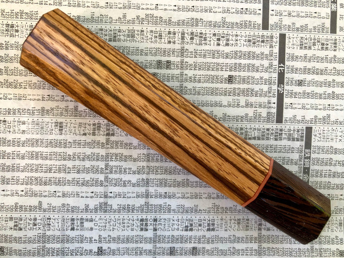 Custom Japanese Knife handle (wa handle)  for 240mm - Zebrawood and wenge