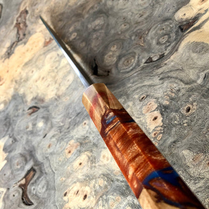 Custom Yoshikane Shiro 2 Nashiji Gyuto 210mm - Flame Box Eldar  Hybrid