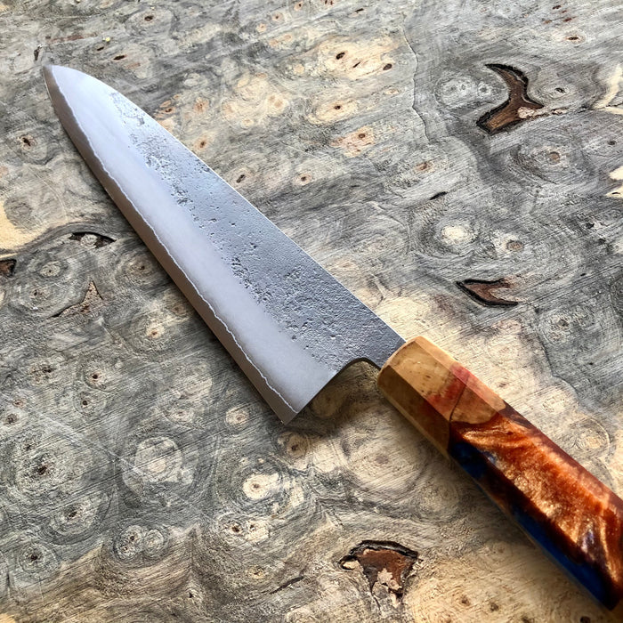 Custom Yoshikane Shiro 2 Nashiji Gyuto 210mm - Flame Box Eldar  Hybrid