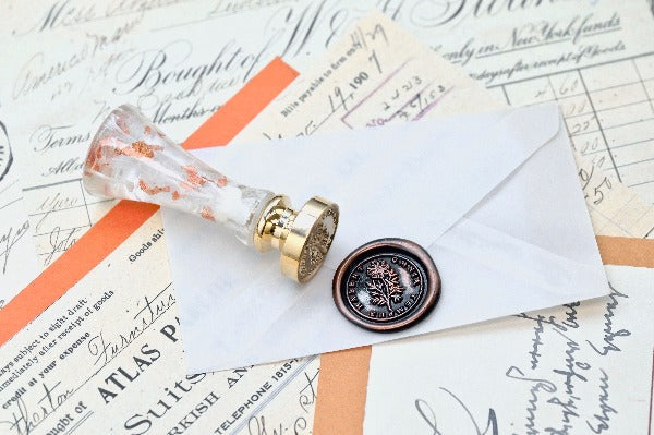 Daisy Latin Motto Wax Seal Stamp | S - Backtozero B20 - antique, Botanical, daisy, Flower, latin, latin motto, Message, Retro, Signature, signaturehandle, time