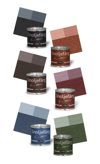 Dark Accent Linseed Oil Paint - Sample Set-Ottosson Färgmakeri-Atlas Preservation