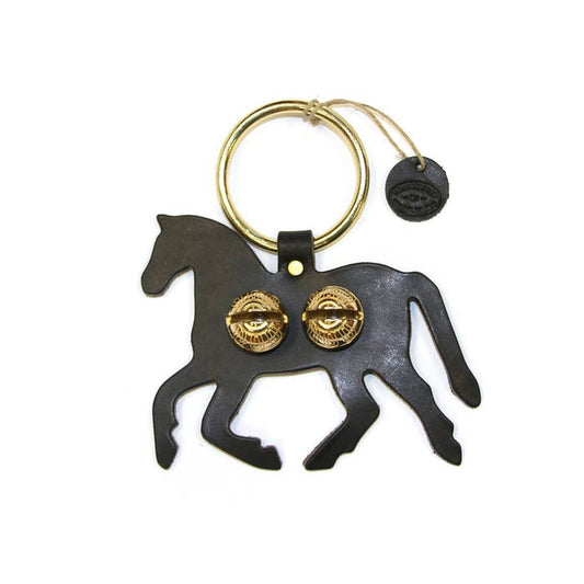 Designer Door Chimes - Trotting Horse: Black / Brass
