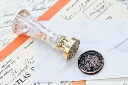 Eagle Latin Motto Wax Seal Stamp | S - Backtozero B20 - antique, Bird, focus, latin, latin motto, Message, Retro, Signature, signaturehandle