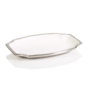 Elegant Aluminum and Enamel Serving Platter Medium - RSVP Style