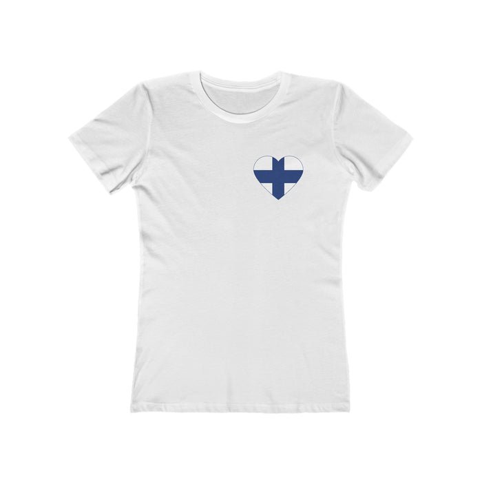 Finnish Flag Heart Women's Fit T-Shirt