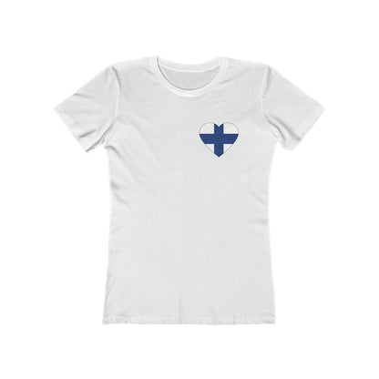Finnish Flag Heart Women's Fit T-Shirt