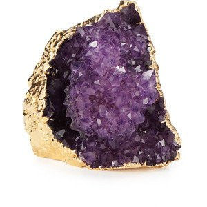 Gilded Amethyst Decorative Piece - RSVP Style