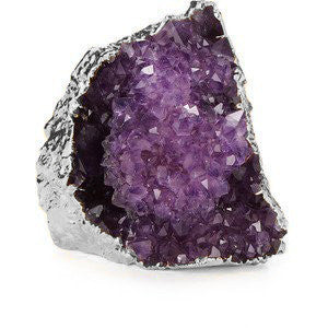 Gilded Amethyst Decorative Piece - RSVP Style