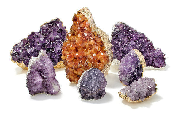 Gilded Amethyst Decorative Piece - RSVP Style