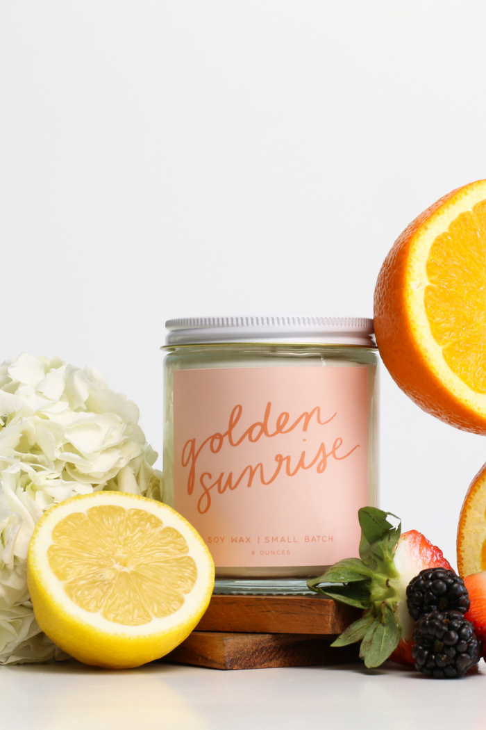 Golden Sunrise Soy Candle