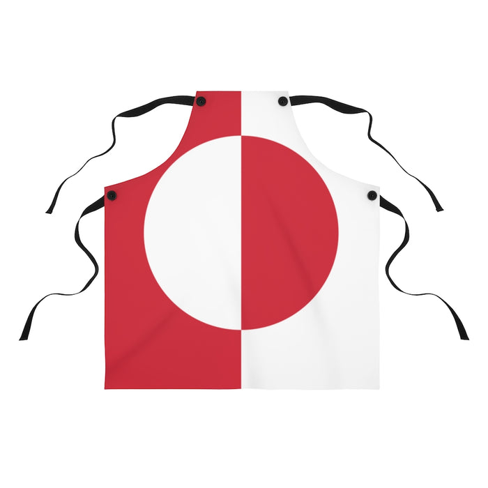 Greenlandic Flag Apron Scandinavian Design Studio