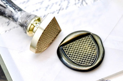 Heraldic Pattern Shield Wax Seal Stamp | Murrey - Backtozero B20 - grid, Heraldic, heraldry, pattern, shield, Signature, signaturehandle