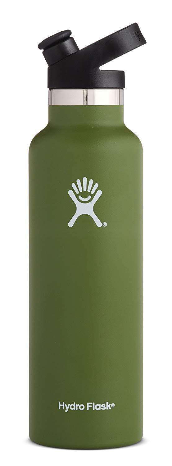 Hydro Flask Bottle | Stainless Steel & Vacuum Insulated | Standard Mouth with Sport Cap | Multiple Colors