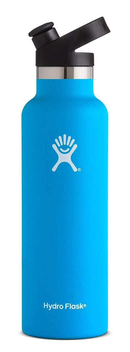 Hydro Flask Bottle | Stainless Steel & Vacuum Insulated | Standard Mouth with Sport Cap | Multiple Colors